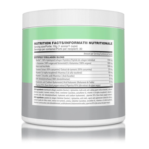 CollageN, 300 g, Nutriceutic cu peptide de colagen aromă de zmeură, Biotiful Life, изображение 2