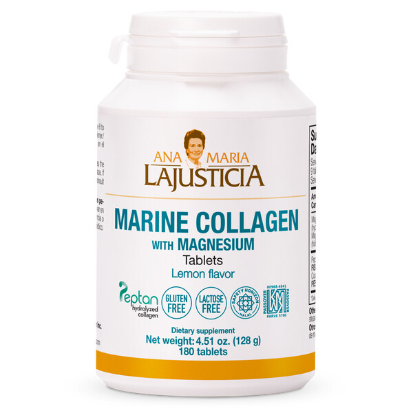 Colageno Marino con Magnesio, aromă de lămâie, 180 comprimate, Colagen marin cu magneziu, Ana Maria Lajusticia