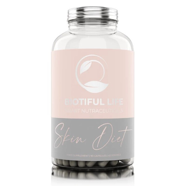 Skin Diet, 90 capsules, Complex nutraceutic pentru piele, Biotiful Life