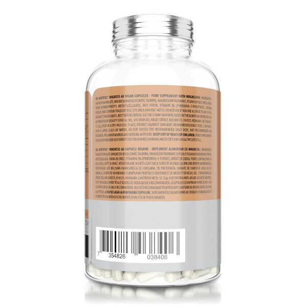 Magness, 60 capsule, Magneziu malat si bisglicinаt cu taurina si vitamina B6, Biotiful Life, изображение 4