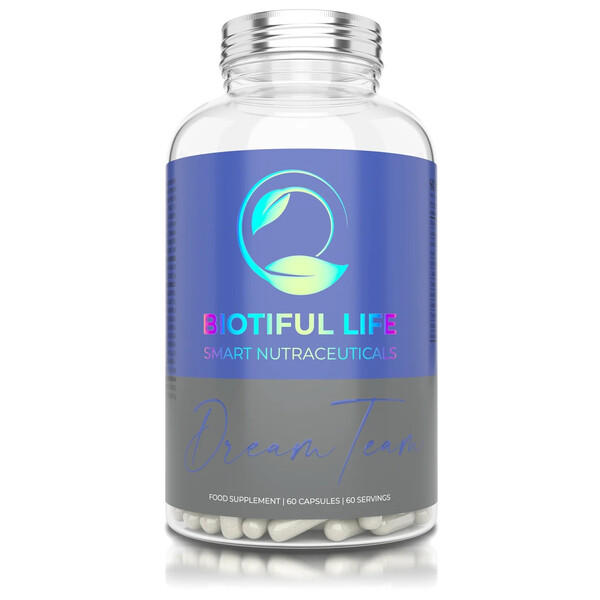 Dream Team, 60 capsules, Formulă nutrițională complexă pentru susținerea somnului, Biotiful Life