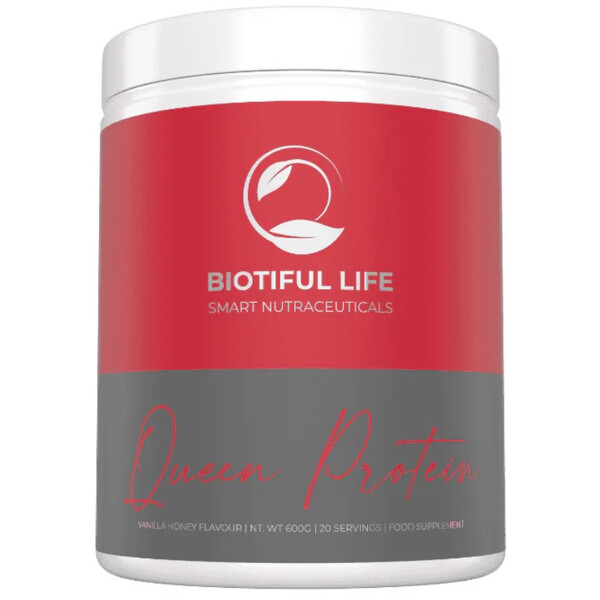 Queen Protein, 600 g, Protein pentru femei aromă ciocolată cu lapte, Biotiful Life
